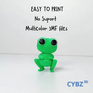 CUTE FROG ARTICULATED, 3MF INCLUDED, TINY FROG FLEXI