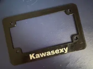 Kawasexy Motorcycle License Plate Frame