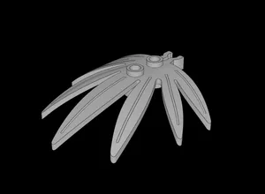 Lego Compatible (30239.dat) Plant Leaves 6 x 5 Swordleaf with U-Clip