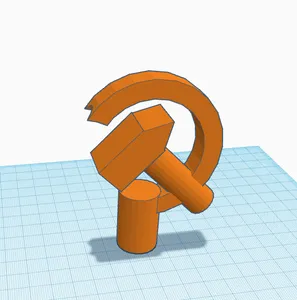 hammer and sickle made by an idiot