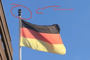 Netatmo wind gauge mount for flagpole top cap