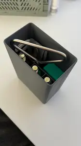 Box for storing motorcycle tire repair kit