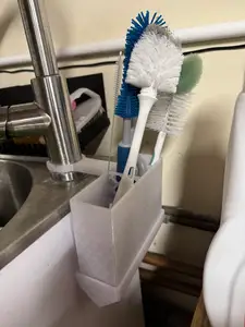 Bottle brush holder sink caddy
