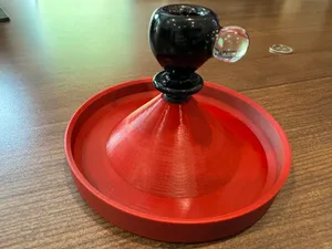 Circular Herb Glass Bowl Packing Stand - 14 mm