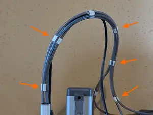 Clips for PTFE tube cable, cable holder
