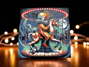 Carousel of Echoes - Creepy Clown - Halloween Hueforge