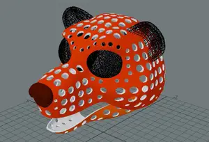 Fursuit- or puppet-head base - version 73 - Toon bear