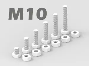 M10 Bolt and Nut - 6 variations