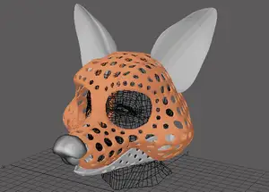 Fursuit- or puppet-head base - version 44 - Toon canine