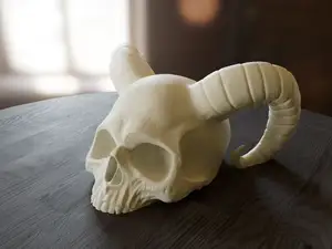 Horned Skull Lamp | Demon Skull | Skull with Horns
