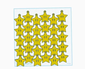 30 mario star keychains