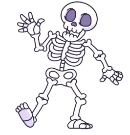 Skeleton keychain