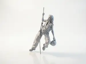 Construction Worker Figurine Rope Climbing 3D Printable