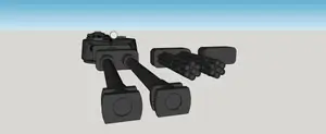M4A3 Sherman Tank Turret - Alternative Barrels & Square Hover Nacelles