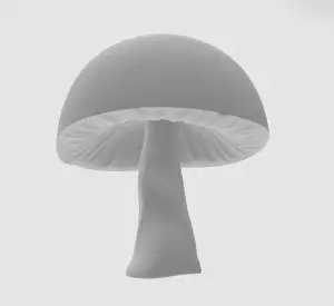 An mushroom with stand as STL file.