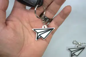 Paper Airplane Keychain