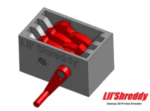 Lil Shreddy - Desktop 3D Printed Shredder - (No Supports)