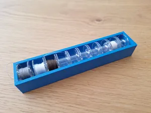 TPU storage block for sewing machine bobbins