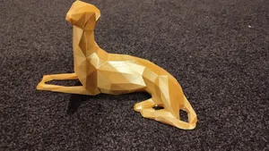 Low Poly Dog - Whippet/Greyhound