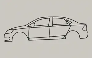 Volkswagen Polo 5 gen silhuette