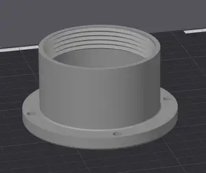 Flange with internal thread 2 1/4" for boat water drain