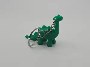 Cute Stylized Dinosaur Toy Keychain (Remix)