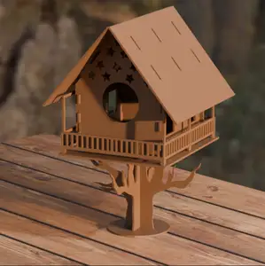 Snap-Fit Birdhouse — Modular 3D-Printed Bird Box (Tool-Free Assembly)