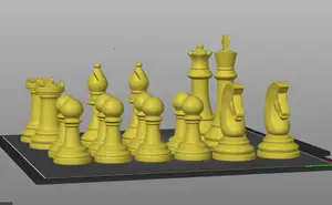 Chess Set (high poly models)