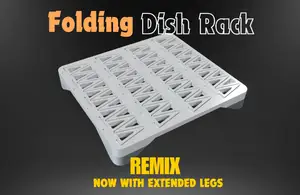 Folding Stowaway Dish Rack - With Extended Legs