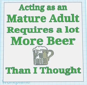 Adulting with Beer Sign