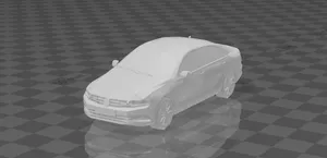 Low Poly 2019 Volkswagen Passat B8 sedan