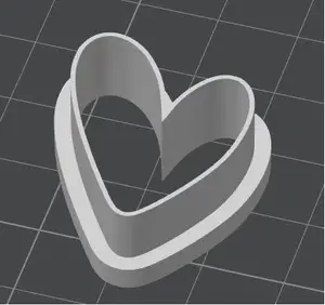 Heart-shaped cutter for polymer clay, cookies or crafts - Cortador en forma de corazon para arcilla polimerica, galletas o manualidades