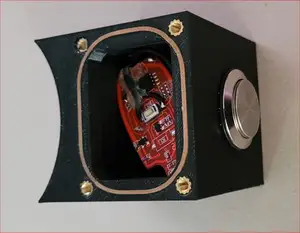 Push-button housing for pole mounting for remote control wireless relay