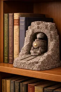 Steam Locomotive Bookend – Mountain Tunnel Design