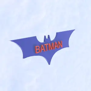 Batman STL for: bed level test, text test, and dual color test