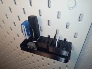IKEA Skadis USB stick and SD card holder
