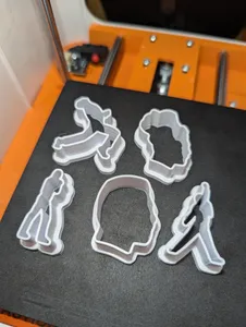 Multiple Freddie Mercury Cookie Cutters 02cm - 10cm