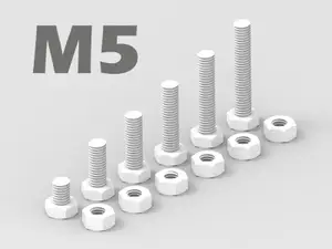 M5 Bolt and Nut - 6 variations / Tolerance Test /