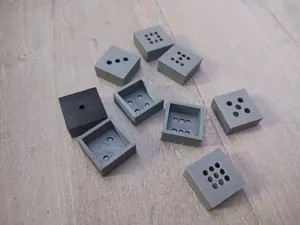 D6 face pip stencil - spray paint edition