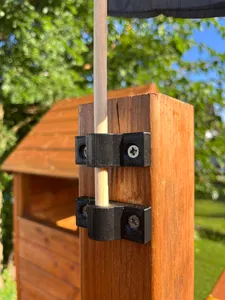 Bracket / Fastening / Holder for 8mm rod e.g. Kids Flag Mast on playhouse