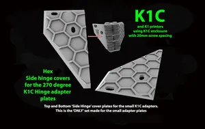 A one off set of covers for the K1C small adapter side hinge pieces needed to use my V2/V3 270 degree hinges