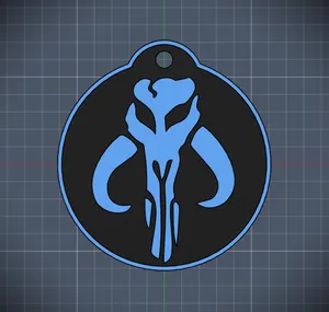 Mandalorian Mythosaur Skull Bag Tag