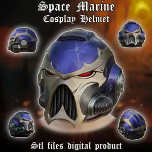 Chaos Space Marine Cosplay Helmet