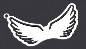 Duki keyring angel wings