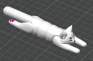 Articulated Cat (Fluffy) (Painted)