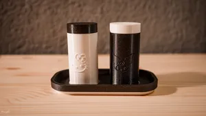 Hello Kitty & Kuromi SALT/PEPPER SHAKERS with STAND