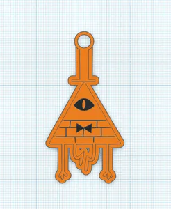 Bill Cipher Clave gravity falls llavero keychan