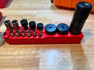 Gridfinity Reloading Tool Holder Block for Short Action Customs Infinity APS Seating Die
