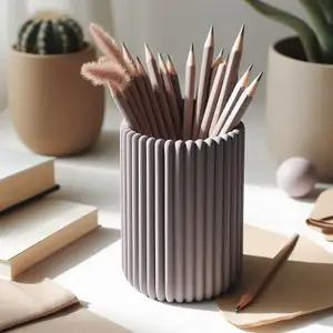 Modern designed Ribbed Pencil Holder, Pencil Cup