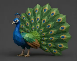 Low Poly Peacock